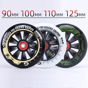 85A 롤러 스케이트 신발 큰 바퀴 90MM 100MM 110MM 125MM 베어링 포함 스피드 스케이팅 휠 액세서리 AMB314