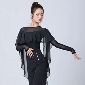 섹시한 라틴 댄스 탑 여성 공연 볼룸 이브닝 드레스 레오타드 옷 왈츠 삼바 탱고 블라우스 연습 의상