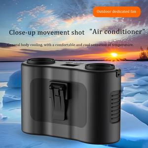 휴대용 허리 클립 팬 야외 작업을위한 웨어러블 미니 USB 충전식 교수형 팬 이중 공기 배출구 허리 팬 20000Mah
