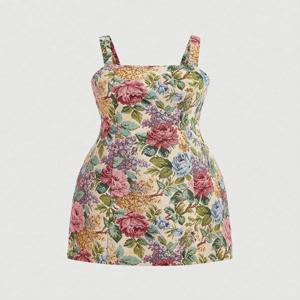 로맨틱 꽃 자수 대형 드레스 고귀한 클래식 스타일 여성 패션 우아한 가운