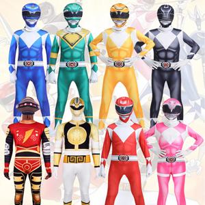 Morpher 슈퍼 히어로 코스프레 의상 사무라이 Sentai Shinkenger 레인저스 코스프레 판타지아 할로윈 생일 파티 점프 슈트 마스크 슈트