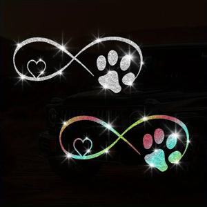 1pc 고양이 발자국과 사랑 심장 접합 반짝이 오토바이 스티커 오토바이 프론트 페어링 연료 탱크 자동차 창 비닐 데칼