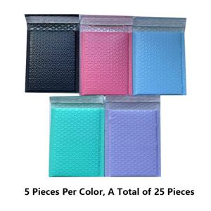 비즈니스 배송 요구 사항을 위한 핑크, 블랙, 블루, 퍼플 및 그린 색상의 충격 방지 패딩 처리된 자체 밀봉 우편물(25개)