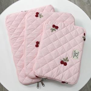 자수 노트북 가방 케이스 맥북 에어/프로 13 14 15 15.6 16인치 샤오미 레노버 델 노트북 컴퓨터 노트북 슬리브 여성용