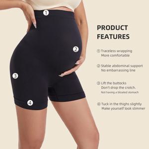 여성용 원활한 팬티 복서 안전 바지 컴포트 임신 옷 부드러운 통기성 출산 속옷 플러스 사이즈 팬티