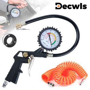 자동차 타이어 공기압 게이지, 0-16Bar/0-220Psi 압력 건, 자동차 타이어/오토바이 타이어에 적합, 공기압을 부풀리거나 빼거나 측정할 수 있음, 가정용 공압 도구