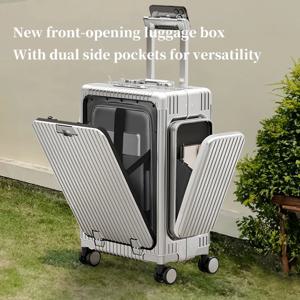 새로운 스타일의 3개의 개방형 다기능 전면 개방형 여행가방, 양면 포켓이 있는 20인치 PC 소재, 대용량 트라