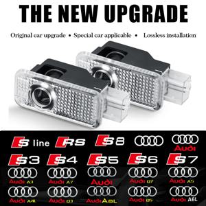 LED 자동차 도어 로고 웰컴 라이트 자동 레이저 프로젝터 램프 (아우디 S라인 S3 S4 S5 S6 S7 RS Q7 Q5 Q3 A4 B8 8P A3 A6 C7 A5 A6L 용)