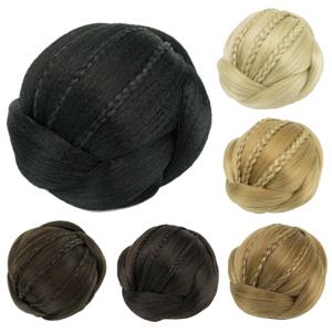 합성 땋은 Chignon 댄서 헤어 커버 도넛 헤어피스 Scrunchie Hair Buns Wig Updo Wedding Party