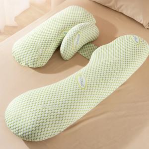 임신 한 여성을위한 다기능 임신 베개 임신 베개 모유 수유 쿠션 출산 수면 허리 베개