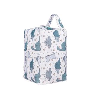 HappyFlute 2층 PUL 아기 기저귀 포드 재사용 가능한 여행용 기저귀 가방 스냅 핸들 엄마의 편의를 위한 패션 프린트 보관함