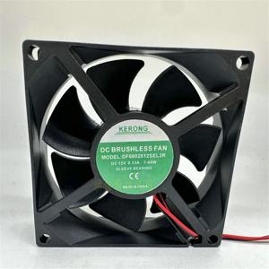 KERONG DF0802512SEL2R DC 12V 0.13A 1.68W 80x80x25mm 2선 냉각 팬용 1개