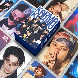 새로운 55 + 72 개/대 Kpop 새 앨범 KARMA Lomo 카드 사진 카드 Photocard 스티커 엽서 팬 컬렉션 카드 선물
