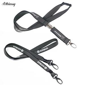 보잉 에어러브스 카본 파이버 랜야드, 메쉬 메탈 와이드 버전, ID 더블 훅 랜야드 유닛 체스트 카드