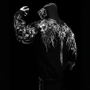 2025년 신상 미국 스타일 남성 후드 스웨트셔츠 트렌디 브랜드 다크 스타일 스포츠 피트니스 하이 스트리트 가을 겨울 남성 스웨트셔츠