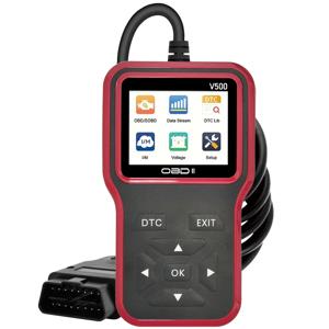 자동차 obd2 스캐너 진단 도구 코드 리더, 자동차 전압 테스터 엔진 오류 코드 스캐너, 충전 테스터 진단 도구 v500