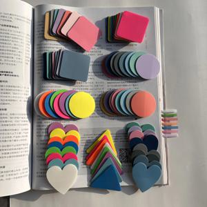 8 색 160 매 투명 스티커 메모 패드 스크랩 스티커 방수 클리어 노트 패드 학교 문구 사무용품