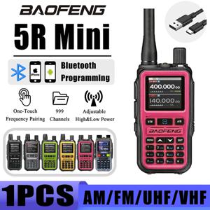 바오펑 UV-5R 미니 듀얼 밴드 양방향 무전기 (5W/999채널) |   블루투스 앱 프로그래밍, NOAA 날씨 경보, 타입-C 고속 충전1팩