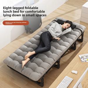 접이식 침대 사무실용 싱글 메탈 가정용 낮잠 접이식 리클라이너 다기능 캠핑 침대 성인용 낮잠용품