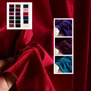 레드 와인 레드 벨벳 원단으로 만든 이브닝 드레스 배경 장식 웨딩 파티 장식 커튼 원단