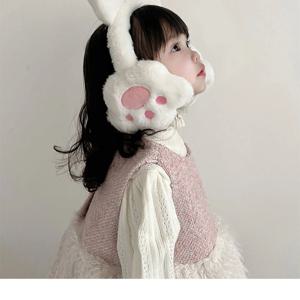 귀여운 플러시 고양이 발톱 귀마개 편안한 방풍 귀마개 귀 보호 조절 가능한 귀 덮개 야외 라이딩 액세서리