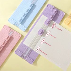 4 in 1 양면 종이 절단기, 수동 사무용 종이 절단기, 절단 헤드 4개 포함, 학교, 사무실 및 가정용 디자인