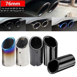 스테인리스 스틸 자동차 배기 파이프 머플러 팁 테일파이프 배기 머플러 아우디 A4 B8 Q5 A5 A3 8V 8P A1 폭스바겐 파사트 B7 CC 티구안용
