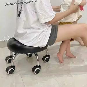 바퀴가 달린 가정용 다목적 의자 매니큐어 페디큐어 바느질 및 어린이를위한 회전식 좌석 아기 걷기 학습 의자