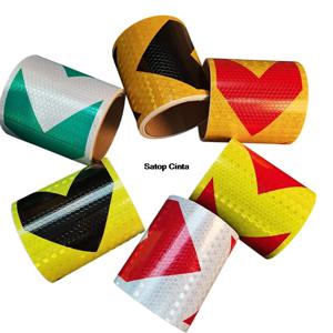 화살표 DIY 10cm * 1m 반사 접착 테이프 자동차 트럭에 대 한 야외 방수 위험 눈에 띄는 안전 경고 반사판 스티커