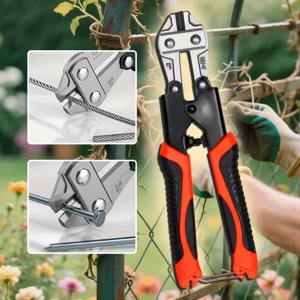 헤비듀티 와이어 커터 및 스트리퍼, 인체공학적 미끄럼 방지 핸들, 전기 기술자용, DIY, 원예, 내구성이 뛰어난 수공구 컴팩트