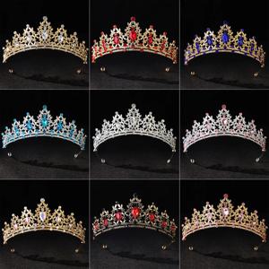 빈티지 럭셔리 크리스탈 크라운 신부 웨딩 헤어 액세서리 궁전 스타일 휴일 헤드밴드 크리스마스 신년 연회 파티용