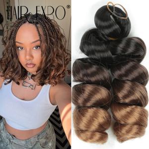 12인치 프렌치 컬 브레이딩 헤어 익스텐션 합성 루즈 딥 웨이브 크로셰 브레이드 프리 스트레치 스파이럴 컬리 헤어 여성용