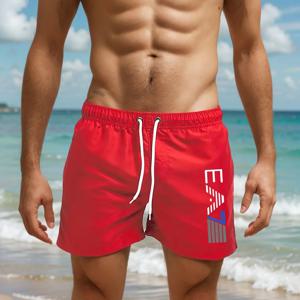 남성 여름 캐주얼 비치 반바지 가볍고 통기성 좋은 서핑 수영 및 해변 휴가용 비치 반바지 수영복 반바지