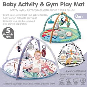 교육용 피트니스 프레임 놀이 매트 - 활동 랙이 있는 아기 기어다니기 담요, 유아 체육관 매트, 아이 발달을 위한 선물