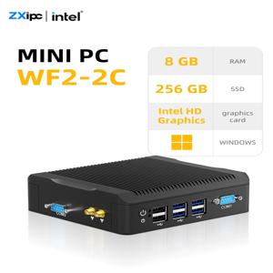 ZXIPC 미니 PC, 윈도우 11 인텔 셀러론 N2940, DDR3 256GB MSATA SSD, ITX 산업용 데스크탑 호스트, WiFi5, 블루투스, 2 LAN