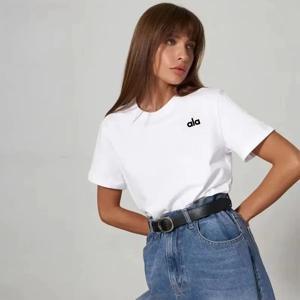 2026년 봄/여름 미국 스포츠 심플 여름 패션 레저 홈 출퇴근 다용도 라운드넥 반팔 면 티셔츠