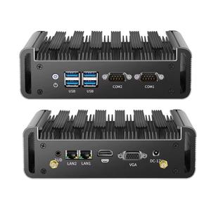 팬리스 미니 PC IPC 인텔 코어 4세대 5세대 i3 i5 i7 프로세서 2x 이더넷 2x COM RS232 HDMI VGA 4xUSB WiFi 지원 윈도우 리눅스 OS