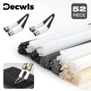 52개 플라스틱 용접 도구 세트, 6mm 커넥터가 있는 플라스틱 용접 건 팁 2개, 플라스틱 용접봉 50개, 플라스틱 용접 건에 적합