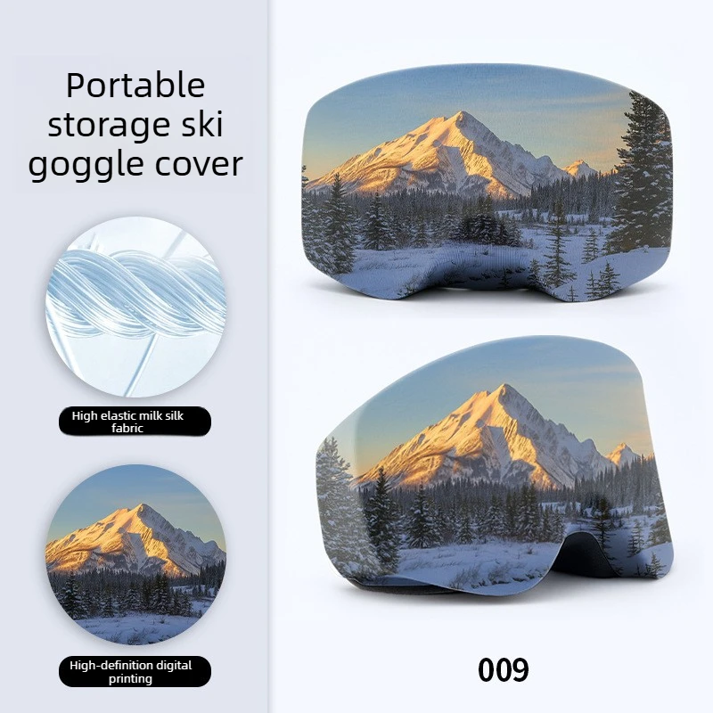패션 프린트 스키 고글 커버 스크래치 방지 스키 안경 커버 스노우보드 고글 보호대 야외 스포츠 액세서리