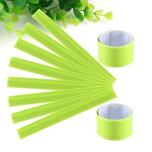 10개 조절 가능한 반사 손목밴드 러닝 하이킹 조깅 야간 걷기 안전용 PVC 팔찌