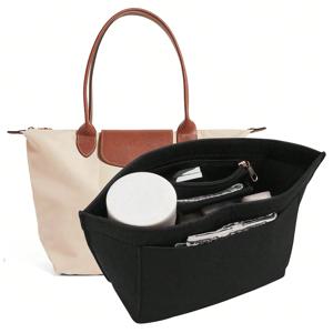 롱샴 핸드백용 펠트 인서트 백, 펠트 천 화장품 가방, 여행용 휴대용 인서트 파우치 오거나이저, 4가지 사이즈