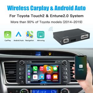 TOYOTA 2014-2019 HIGHLANDER 4Runner Tundra RAV4 타코마 랜드 커저 Prado Auris Avalon Android 자동 디코더 용 무선 CarPlay