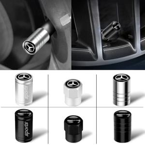 메르세데스 벤츠 AMG A B C E M R G S 클래스 GLA GL CLA CES CLS SLK GLK CLK GLC용 4개 메탈 자동차 휠 타이어 밸브 캡 스템 커버