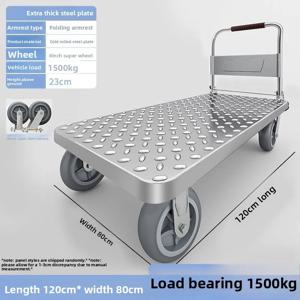 강판 운반 트롤리, 두꺼운 접이식 휴대용 무소음 트레일러, 평판 트럭