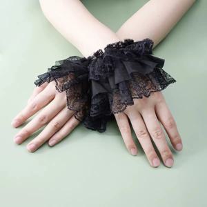 로리타 다운 재킷 장식용 팔토시 사계절용 한국 장갑 레이스 가짜 커프스 손목 슬리브 버블 슬리브 세트