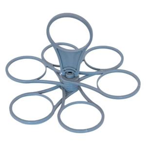 휴대용 접이식 회전형 6컵 플라스틱 컵 홀더, 파티 와인 커피 차 음료 컵 보관을 위한 창의적인 토트 랙 캐리어