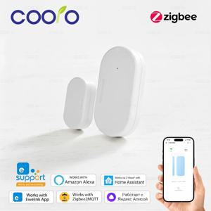 Ewelink Zigbee 3.0 도어 센서 무선 자기 창문 열림/닫힘 보안 경보 감지기는 Zigbee2MQTT 홈 어시스턴트와 함께 작동합니다.