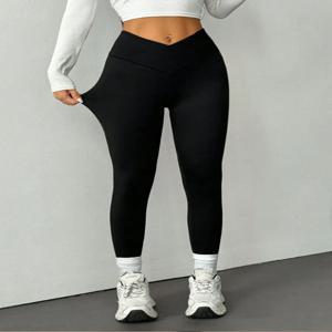 스타일리시 크로스 웨이스트 요가 팬츠 봄 신상 크로스 스트레치 슬림핏 레깅스 아이스 실크 경량 쿨 액티브웨어 바지