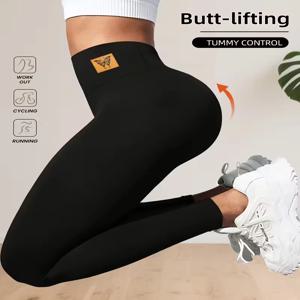 여성용 하이웨이스트 레깅스, 복부 조절 및 엉덩이 리프팅 타이트 팬츠, 피트니스 및 운동에 적합한 요가 팬츠