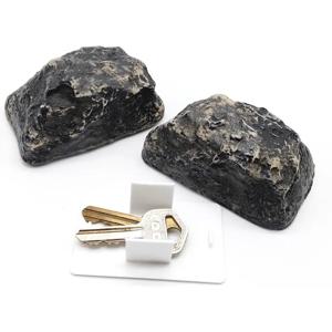 창의적인 돌 모양 열쇠 보관함, 돌 속에 열쇠 숨기기, 안전 보관함, 야외 정원 숨김용 가짜 돌 모양 실용적인 가정용 열쇠 보관함